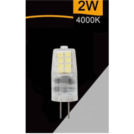 TRADE SHOP - Lampadina Led G4 Ac/dc 12v 2 W 200 Lumen Luce 4000k 3000k 6500k Spardc-g4-2w-ce3 - -Bianco Naturale      -