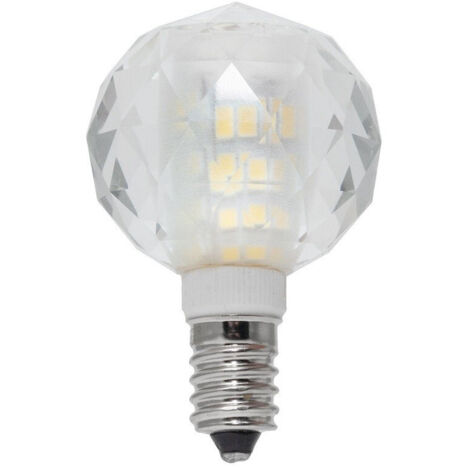 TRADE SHOP - Lampadina Led Globo E14 Vetro Cristallo Lampada 6watt Luce Calda Fredda Naturale - -Bianco Caldo -