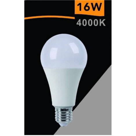 TRADE SHOP - Lampadina Led Globo E27 16w Luce Fredda 6500k Calda 3000k Naturale 4000k A70-16w - -Bianco Naturale      -