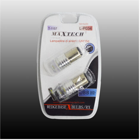 Trade Shop - Lampadine Di Arresto Bay15d 12v / 3led Lampadine Ultra Luminose Maxtech L-p034 -