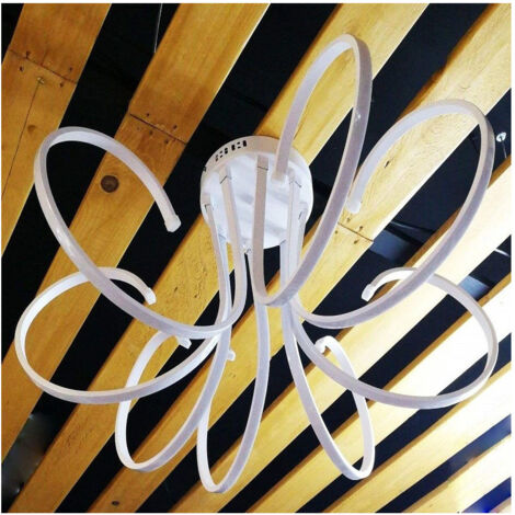 Trade Shop - Lampara Chandelier 8 Neon Luz Led Techo Colgante Diseño Moderno -