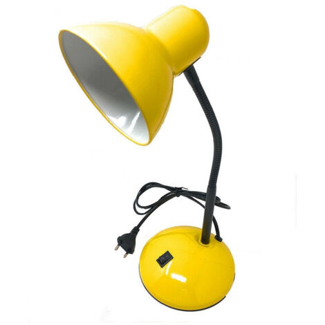 Trade Shop - Lámpara De Escritorio Con Mesa De Luz De Luz Flexible Para El Dormitorio De Color -      Amarillo