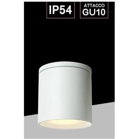 Trade Shop - Lámpara De Techo Ligera Exterior Moderna Gu10 Ip54 H94 Lámpara De Techo - Blanco