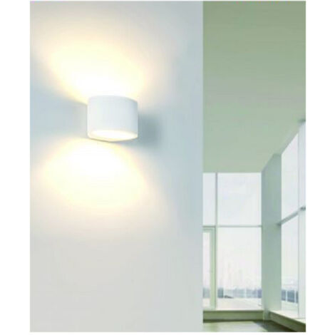 Trade Shop - Lampe Moderne Wandleuchte in ovaler Kreide 1xg9 Angriff Backbarer GS-E65 -