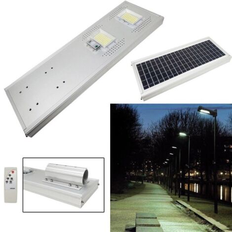 Faro LED Lampada Pannello Solare 100W 101138 Crepuscolare con Telecomando  IP66