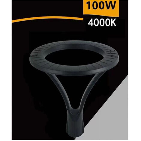 TRADE SHOP - Lampione Moderno Led 100w Cerchio Fungo Ip65 Luce Esterni Giardino Cortile Gd-100w - -Bianco Naturale      -