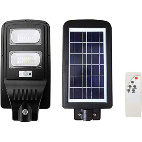 TRADE SHOP - Lampione Stradale Led 60w Pannello Fotovoltaico Energia Solare Crepuscolare Ip65 -