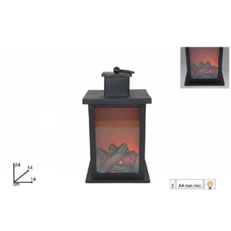 Lanterna Fuoco Finto 27.5X11.5X20 Cm