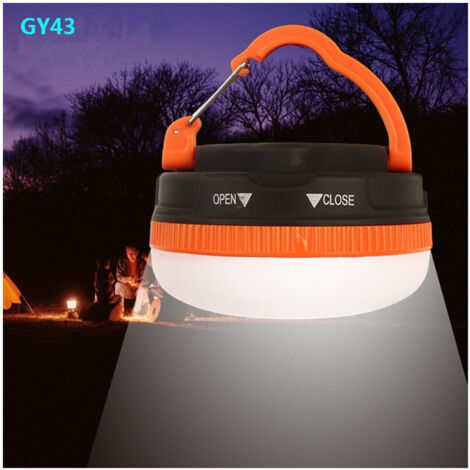 Trade Shop - Lanterna Luce Led Portatile Tascabile Per Campeggio Pesca Gancio Con Calamita -