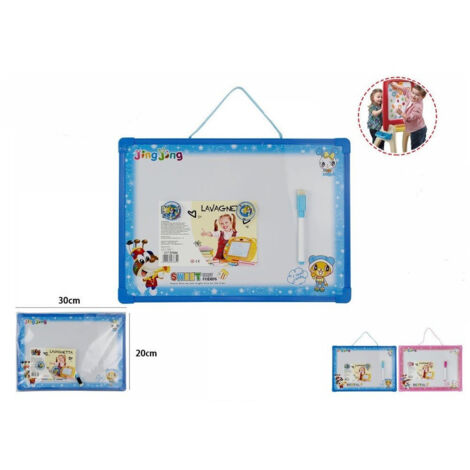 Trade Shop - Lavagna Magnetica Con Cornice In Plastica Per Bambini Con Pennarello Gioco 07684 -