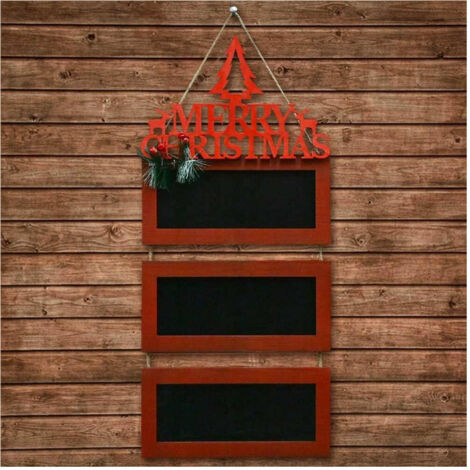 TRADE SHOP - Lavagne In Legno Con Scritta Merry Christmas 3 Colori 57cm Decorazioni Natalizie -