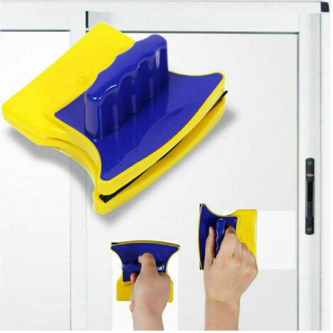 Trade Shop - Lavavetri Magnetico Pulisci Vetro Con Calamita Pulizia Lava Vetri Magnetico -