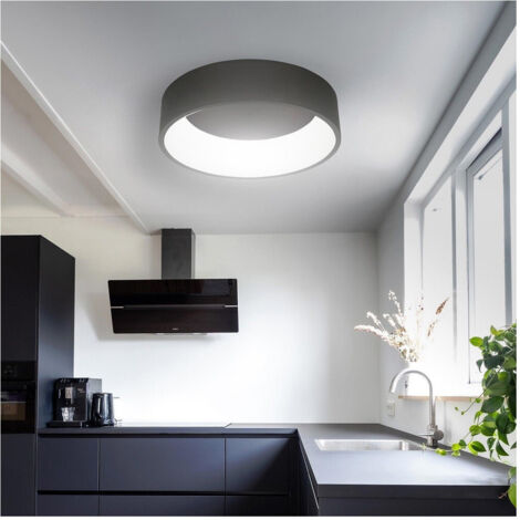 Trade Shop - Led 42w Cct 3000k 4000k Luz 60cm 230v -      Negro