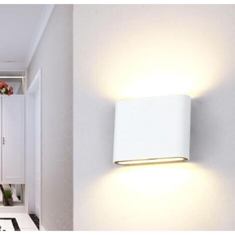 Trade Shop - Led Cob 10w Cuadrado Blanco Slim Up & Down Luz Fria Natural Xc-9047 -