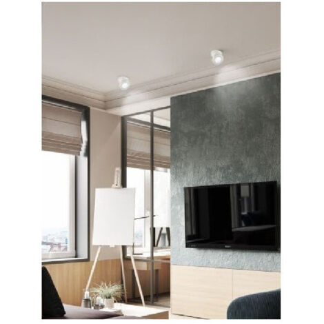 Trade Shop - LED FARETTO SUPERFICIE ORIENTABILE 7W NATURAL LUCE FREDDA CALDA BIANCO F-7W-B -