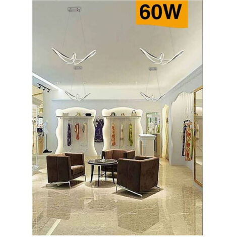 Trade Shop - LED GEFLOCHTENE BOGEN-PENDELLEUCHTE 60W 3 LICHTFARBEN A59-A3C -