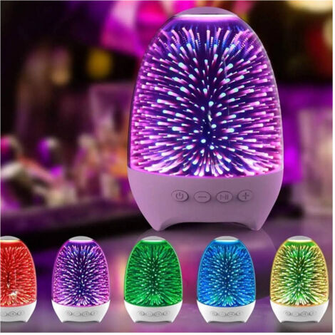 Trade Shop - LED LAMPADA NACHRICHTEN 3D CASSA BLUETOOTH INTEGRATED EFFECT ARTIFICIAL FUCHI -