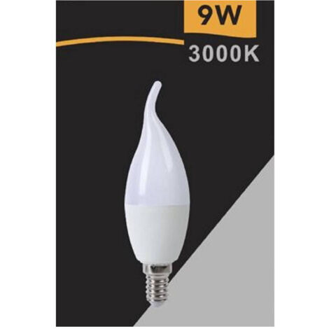 Trade Shop - LED-LAMPE E14 9WATT KERZENFLAMME SMD C37 NATÜRLICHES LICHT WARM KALT C37-9W -