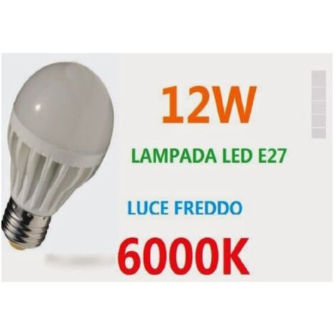 Trade Shop - LED Lampe, Kugel, Licht FRED, E27 12W 980LM 6000K (85-265V) -
