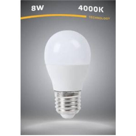 Trade Shop - LED-Leuchtmittel E27 G45 8 Watt 15D Glühbirne Warm Kalt Weiß Natur G4509 -