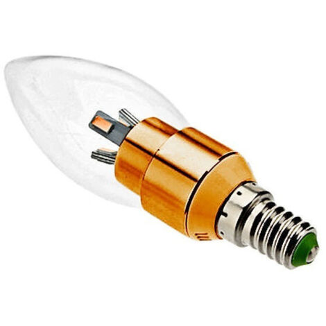 Trade Shop - LED OLIVE SMD TRANSPARENTE GLASLAMPE 3W E14 WARM- ODER KALTWEISS -