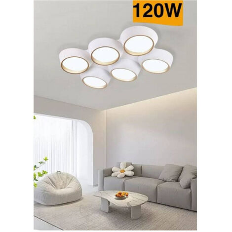 Trade Shop - LED PLAFONIERA 120 W SOFFITTO 6 CERCHI IRREGOLARI LUCE 4000K 6500K 3000K C51-B -