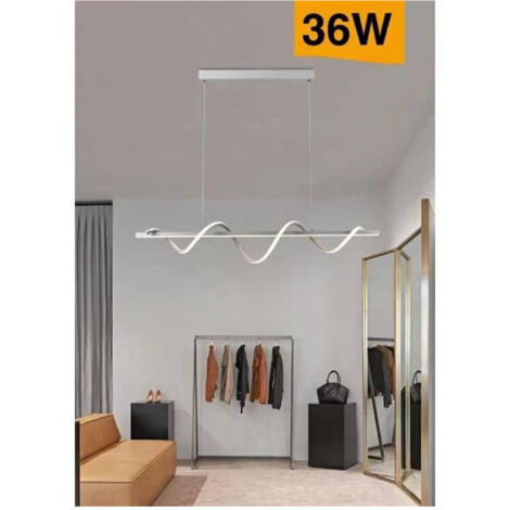 Trade Shop - Led Resumen 36w Modern Twist Bianco Luce 6500k 3000k 4000k B65-b -