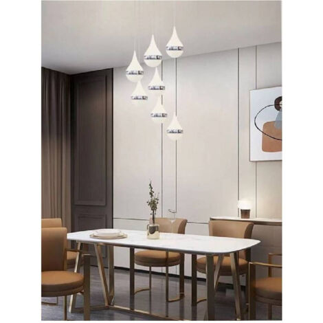 Trade Shop - Led Sospension Lampada 80watt Design En Cascata Luce 6500k 4000k Lp-18a -