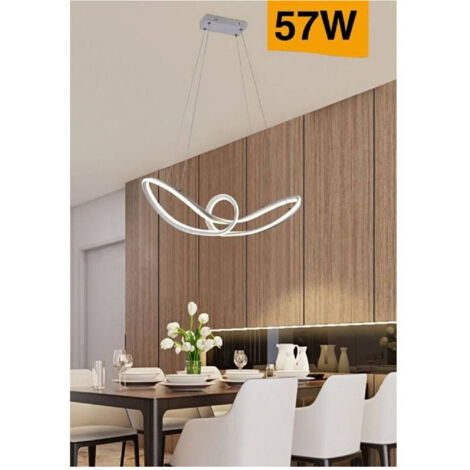 Trade Shop - Led Steel Equipo Modern En Fiocco 57w Luce 4000k 6500k 3000k A59b -