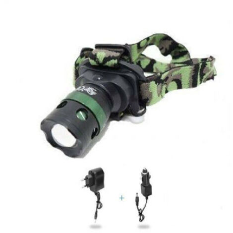 Trade Shop - LED-Stirnlampe, wiederaufladbar, für Nacht, Camping, Angeln, Q-S120 -