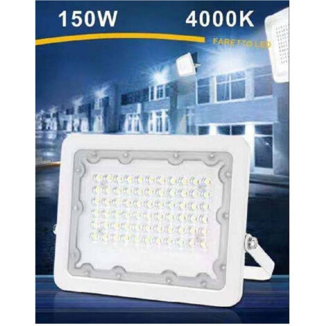 Trade Shop - LED-Strahler 150 Watt Außenstrahler IP65 Weißes Licht 6500K 4000K 3000K FS150W-B -