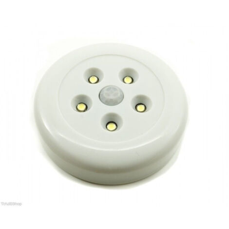 Trade Shop - LED-Strahler 1W Kaltweißes Licht 5 LED Schrank Bewegungsmelder Magnetisch -