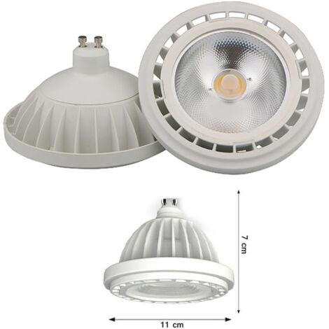 Trade Shop - LED-Strahler COB GU10 20W AR111 1800LUMEN WARM KALT LICHT FARBE -