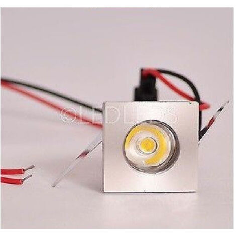 Trade Shop - LED Strahler Einbauleuchte 1 LED 1W warmes Licht 220V Sternenhimmel quadratisch -