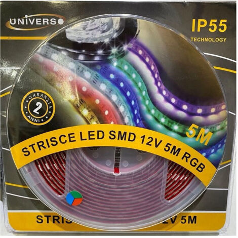 Trade Shop - LED-STREIFEN SMD RGB 5050 60D 12V 7W/M IP55 SPULE 5 METER 5050-D-RGB -