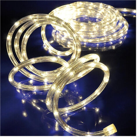 Trade Shop - Led Tub Luminoso Para External Bianco Caldo 10 Metri Con Controler Giochi Luce -