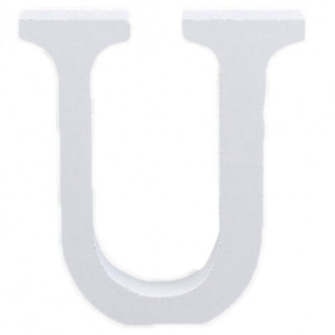 Trade Shop - LETTER IN BIANCO LEGNO 11CM DECOR COMPLEANY PROMESSED WEDDING -