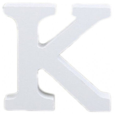 Trade Shop - LETTERA K LEGNO BIANCO H 11 CM ENTWICKLUNG -