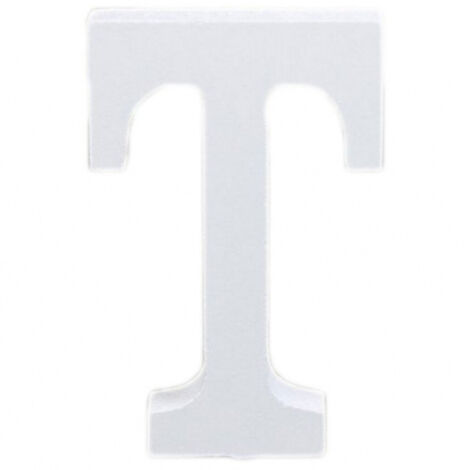 Trade Shop - Lettera T In Legno Bianco Decorazione Confettata Matrimonio Compleanno Wedding -