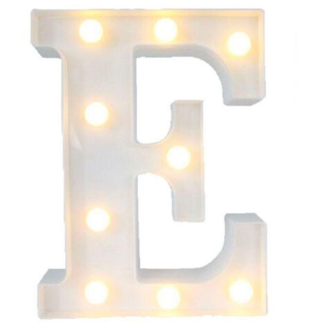 Trade Shop - Lettera Y Luminosa Con Luces Led Batteria Decoraciones Para Casa Dim. 22 Cm -