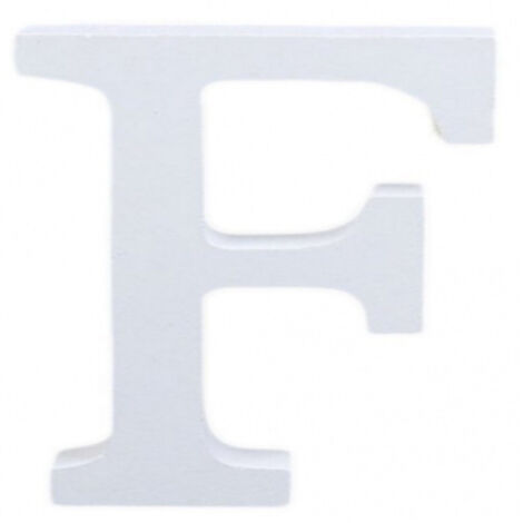 TRADE SHOP - Lettere Alfabeto Lettera F In Legno Bianco H 11 Cm Decorazione Arredo Wedding -