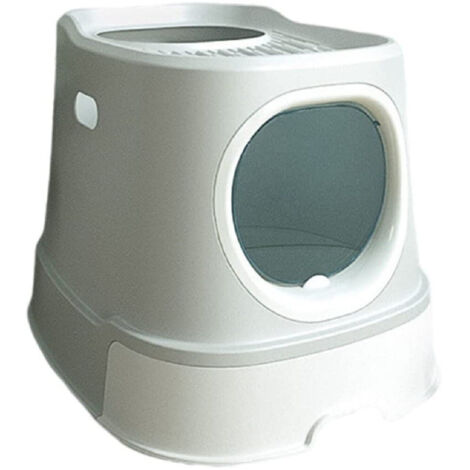TRADE SHOP - Lettiera Per Gatti Toilette Estraibile Cassetto Paletta Antispruzzo Sportello -