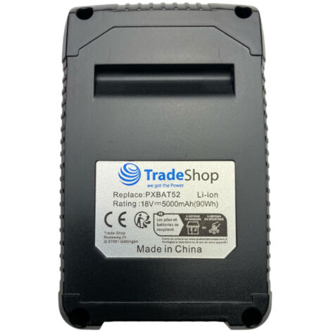 Trade-Shop Li-Ion Akku 18V / 5000mAh für Einhell P-X-C Plus Power X-Change ersetzt 4511395, 4511396, 4511437, 4511501, 4511502, 4511516