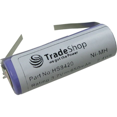 Trade-Shop Li-Ion Akku 3,6V/3,7V / 650mAh für Braun Oral-B Pro 4500 Type 3756, Genius 6000 8000 9000, iBrush 8000 9000, Smart 6 6000 7000