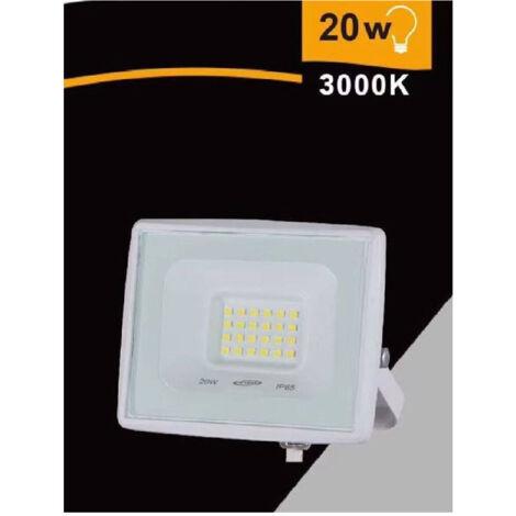 Trade Shop - LICHT-LED FAR 20 W 1800 LM IP65 WEISSER NATURWARM FOLD EK02-20W-B -