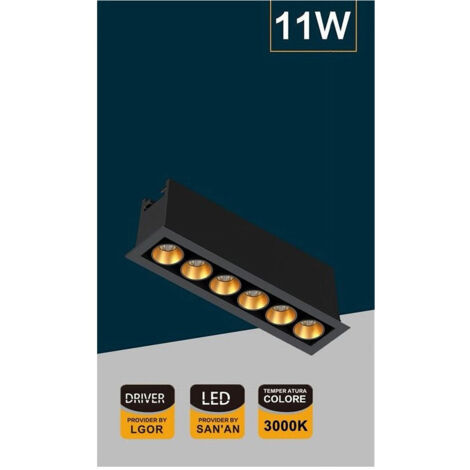 Trade Shop - LICHTLED LICHT 6000K 4000K 3000K MODERN BLACK XTD-6-N -