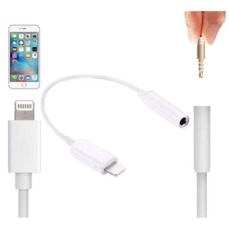 Trade Shop - Lightning Usb Jack 3.5 Aux Cuffies For Iphone 7 Auricolari Plus -