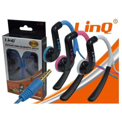 Trade Shop - LINQ DS-201 BLAUER OVERHEAD-STEREO-KOPFHÖRER MIT MIKROFON -