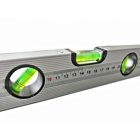 TRADE SHOP - Livella A 3 Bolle 400mm Metro In Alluminio Base Magnetica Resistente Uv Edilizi -