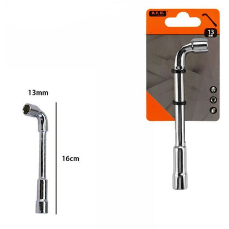 Trade Shop - Llave De Vaso Hexagonal Acero Cromo Vanadio 13 Mm 60234 -